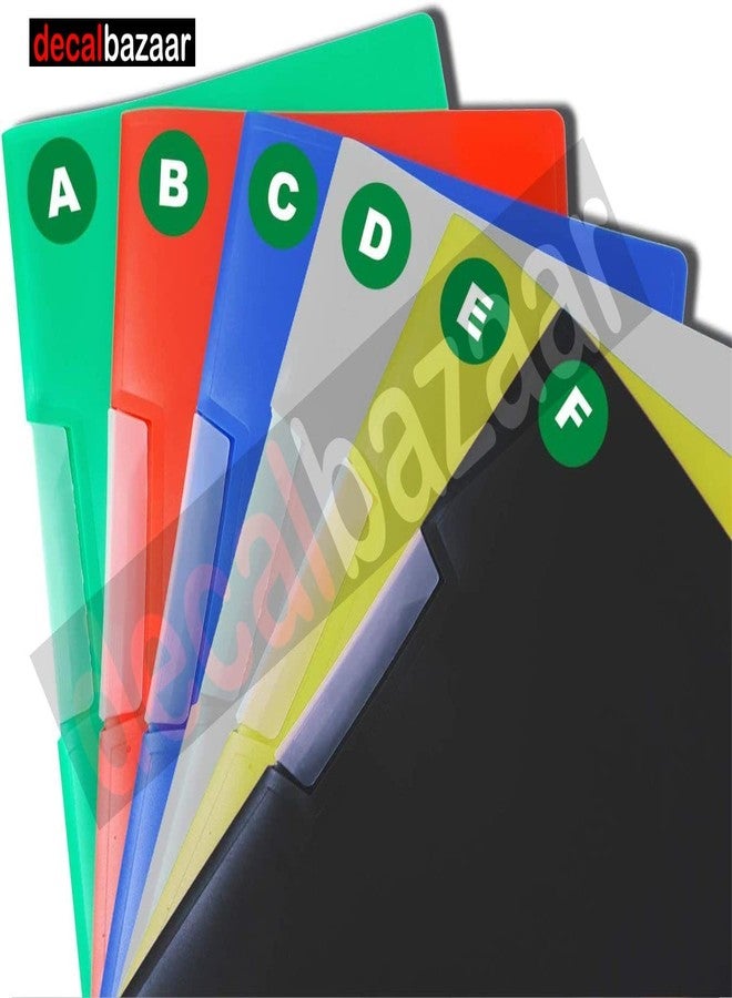 Decalbazaar A to Z Alphabet Round Letter Labels (Set 2), Vinyl Glossy Finish, 1 Inch, Green, Indoor Outdoor Use - Image 4